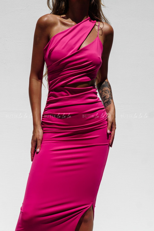 Sukienka z wycięciami malinowa Osaka