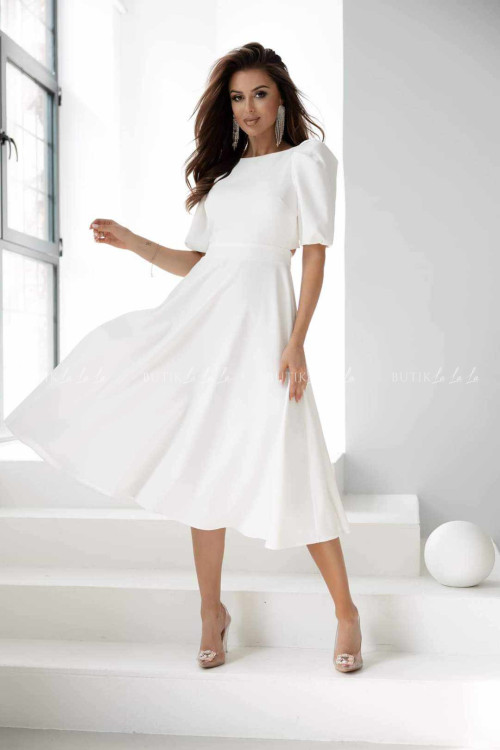 Sukienka midi biała Ariana 1