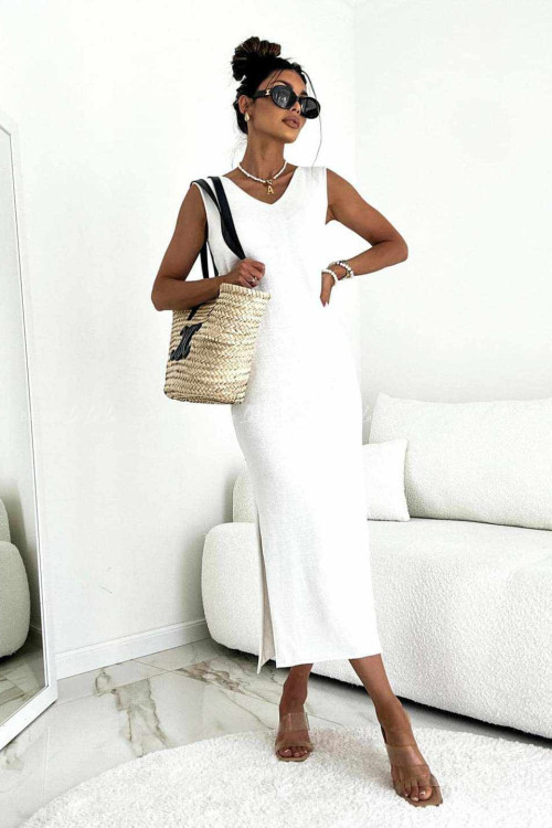 Sukienka dzianinowa biała Oman 1