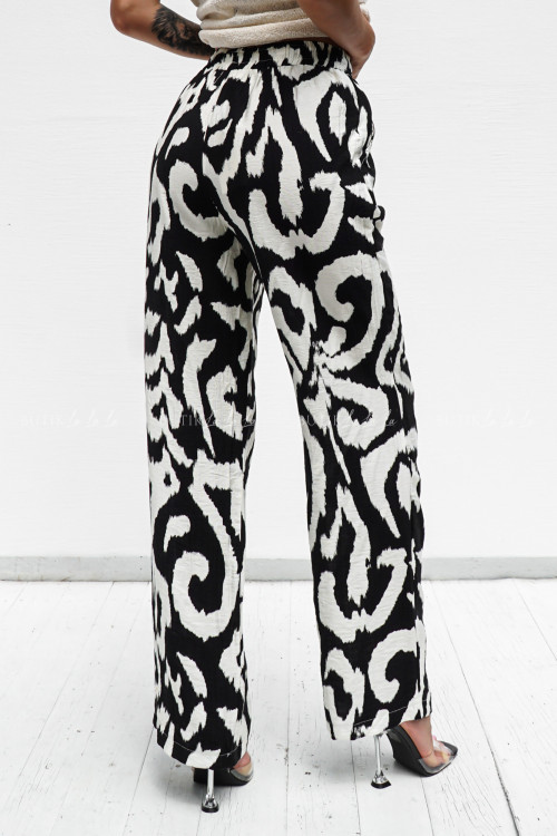 Spodnie czarno białe Eve 3