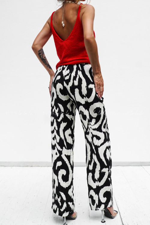 Spodnie czarno białe Eve 5