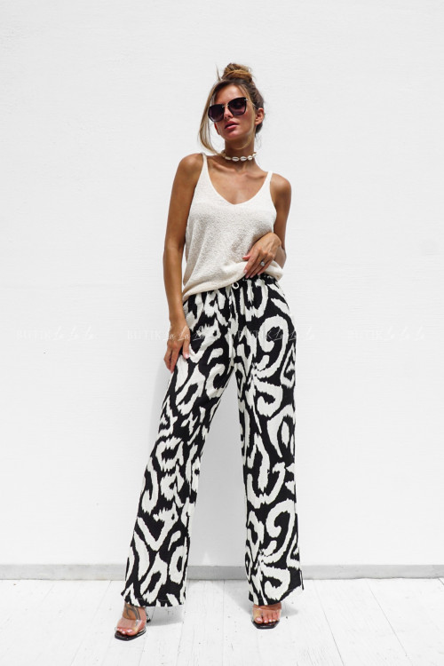 Spodnie czarno białe Eve 9
