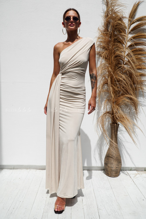 Sukienka maxi kremowa Fango 1
