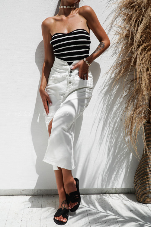 Top prążkowany w paski czarno biały Copper 3