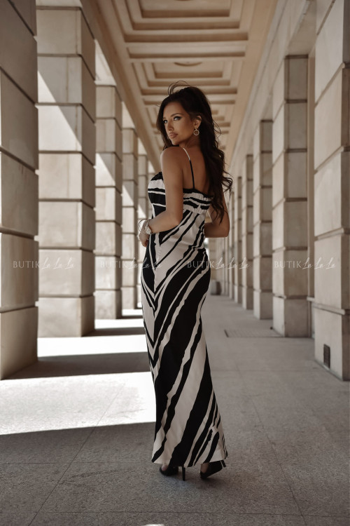 Sukienka kremowo czarna Sana 1