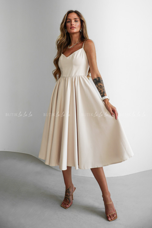 Sukienka midi beżowa Norway 1