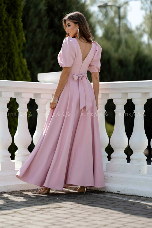 Sukienka maxi pudrowa Grande 3