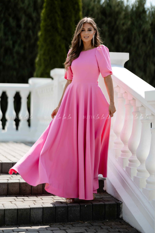 Sukienka maxi cukierkowy róż Grande 3