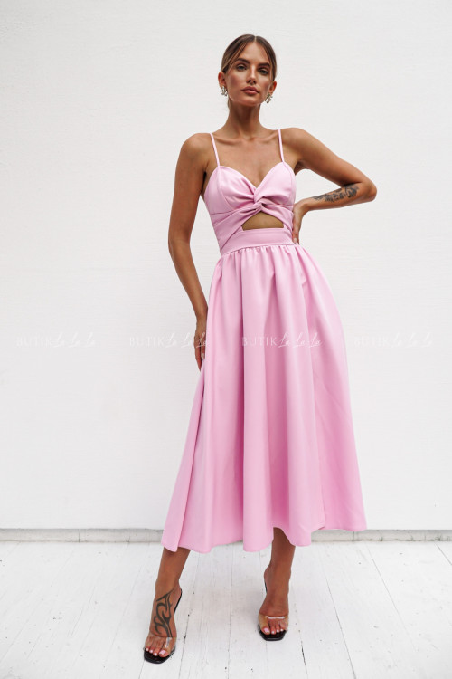 sukienka różowa z wycięciem Summer 1