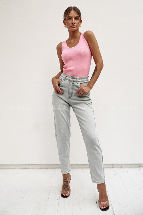 Bluzka prążkowana różowa Morlis 3