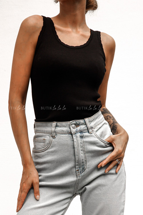 Bluzka prążkowana czarna Morlis