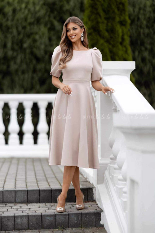 Sukienka midi beżowa Ariana 2