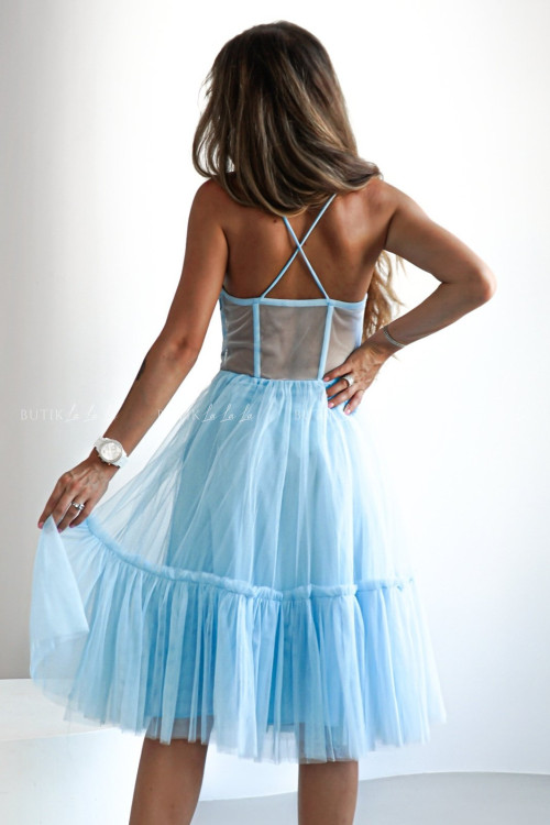 Sukienka tiulowa błękitna Elerta 2