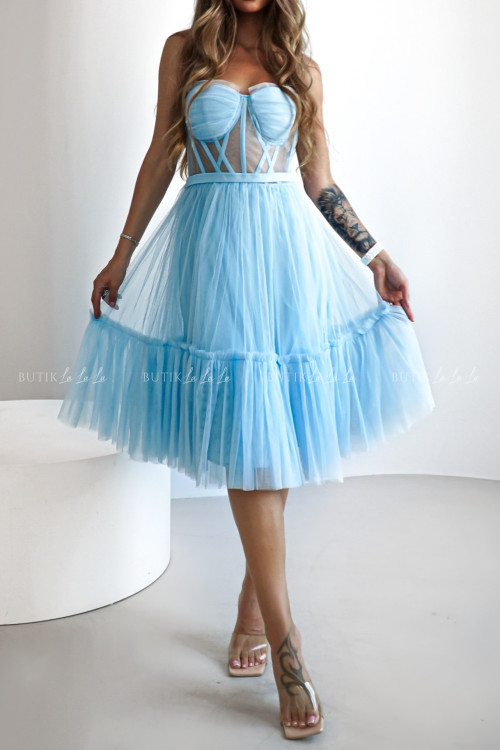Sukienka tiulowa błękitna Elerta 1
