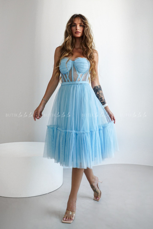Sukienka tiulowa błękitna Elerta 3