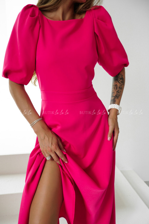 Sukienka midi malinowa Grande