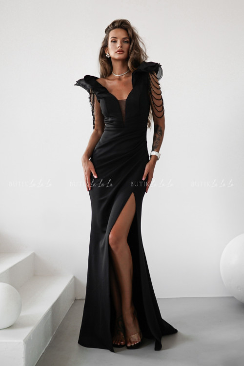 Sukienka maxi czarna Abchazja 2