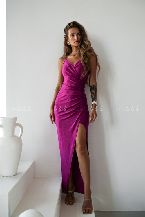 sukienka maxi fuksja Anabel PREMIUM 1