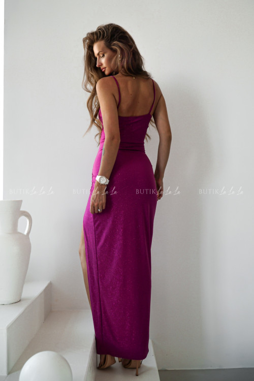 sukienka maxi fuksja Anabel PREMIUM 2