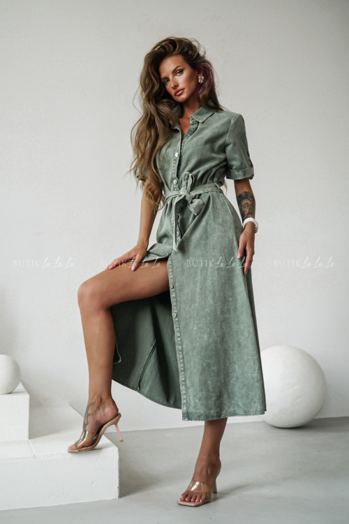 Sukienka jeansowa khaki Killa 1