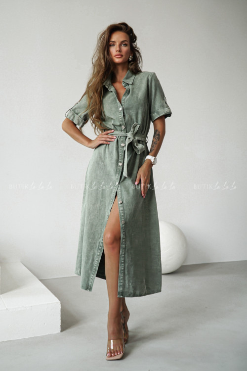 Sukienka jeansowa khaki Killa 4