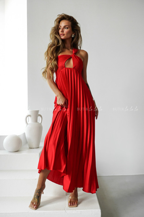 Sukienka plisowana czerwona Argentyna 2