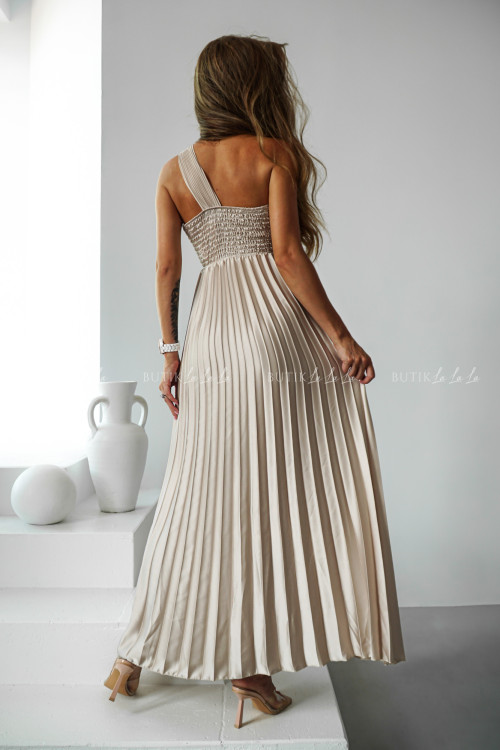 Sukienka plisowana beżowa Argentyna 2