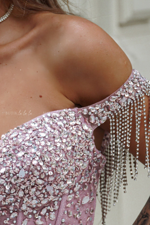 Sukienka maxi różowa Glamour 3