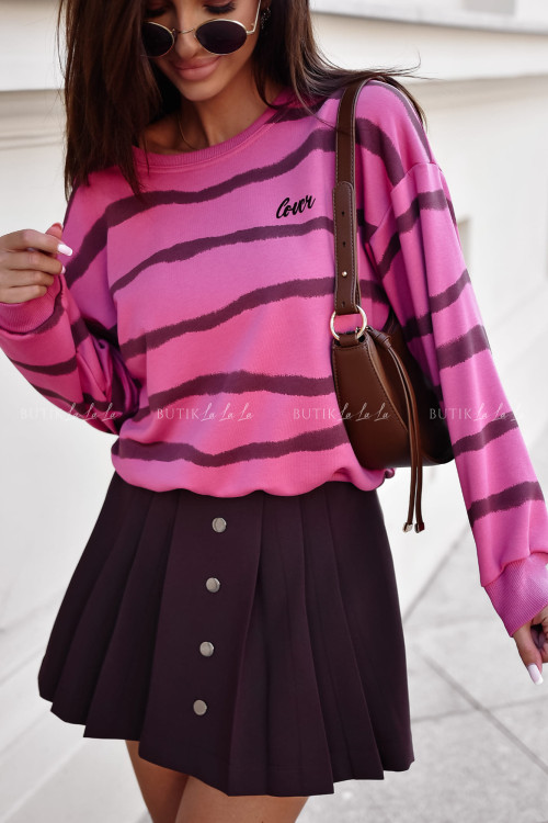 bluza rózowo-bordowa w paski Cover
