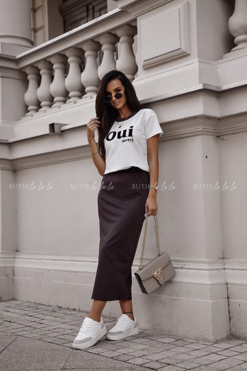 Bluzka biała na krótki rękaw Oui 1