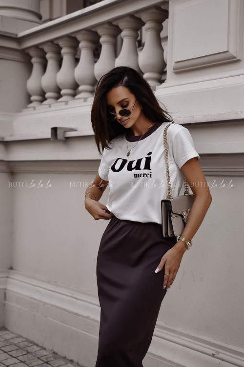 Bluzka biała na krótki rękaw Oui 2