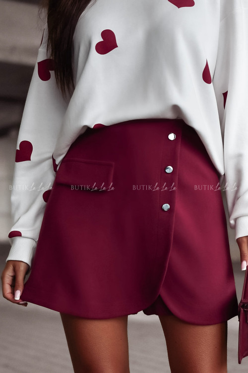 Spódnico spodenki bordowe Matri