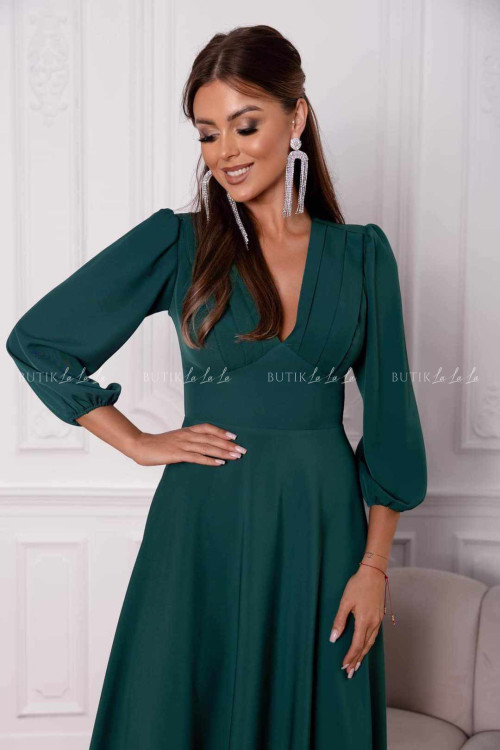 Sukienka midi butelkowa zieleń Seda 2