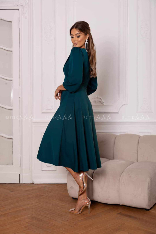 Sukienka midi ciemno zielona Seda 1