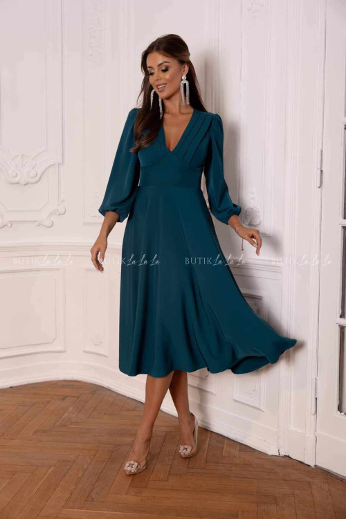 Sukienka midi szmaragdowa Seda 2