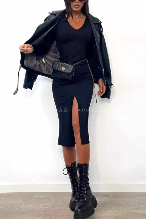 Sukienka dopasowana czarna Dachel