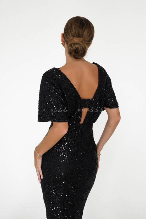 Sukienka cekinowa czarna Alruna 3