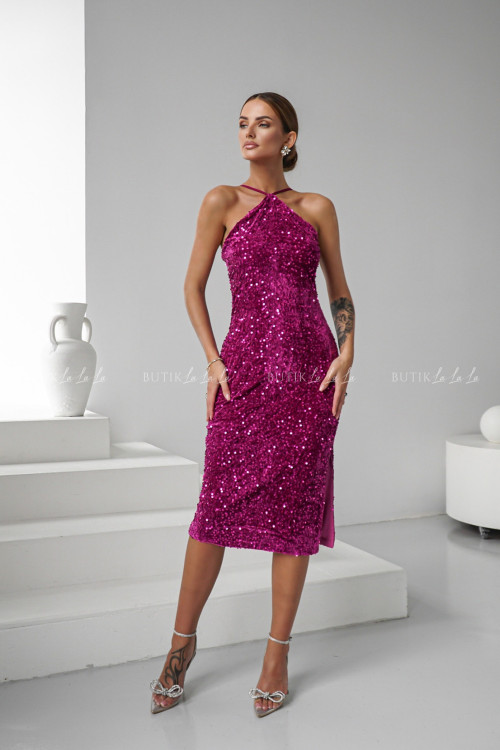 Sukienka cekinowa fuksja Zenaida 1