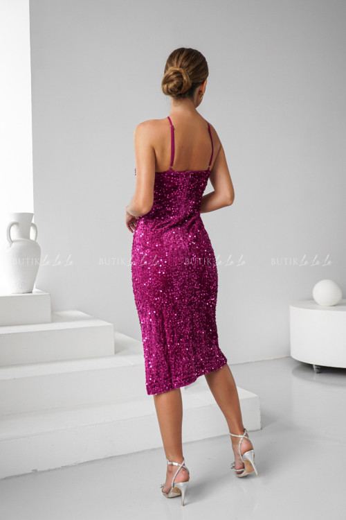 Sukienka cekinowa fuksja Zenaida 2