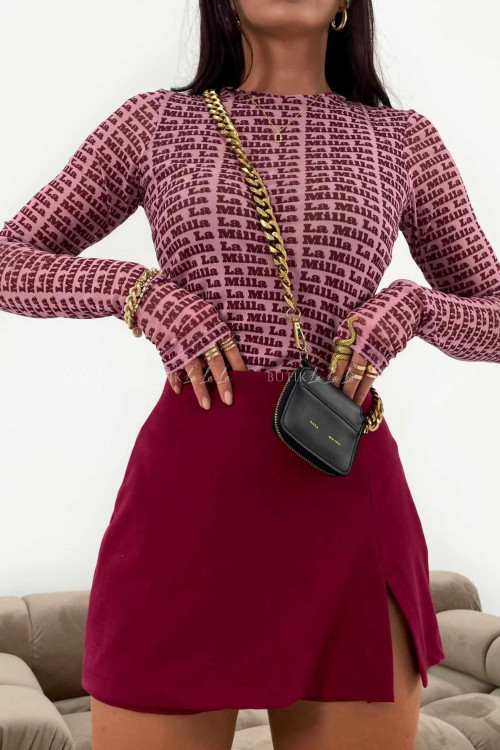 Bluzka z siateczki z napisami Amila