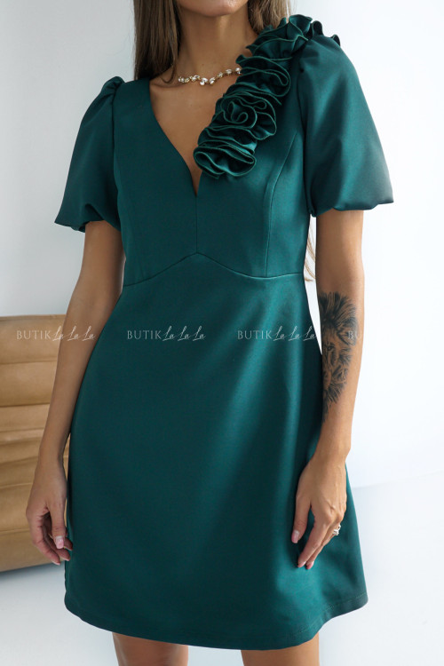 Sukienka mini ciemno zielona Angelika 4