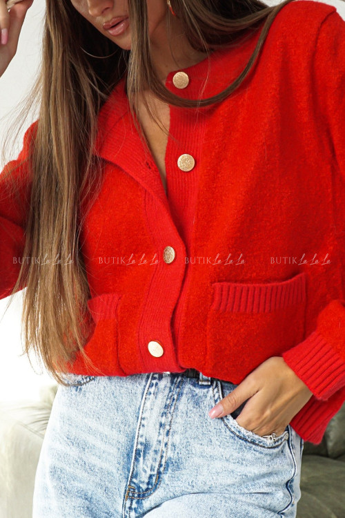 Sweter rozpinany czerwony Arthus 2