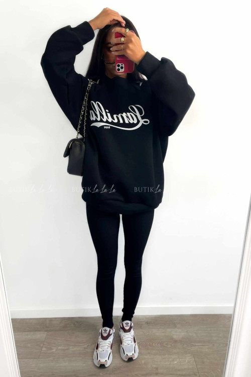 Komplet bawełniany czarny Mila 3