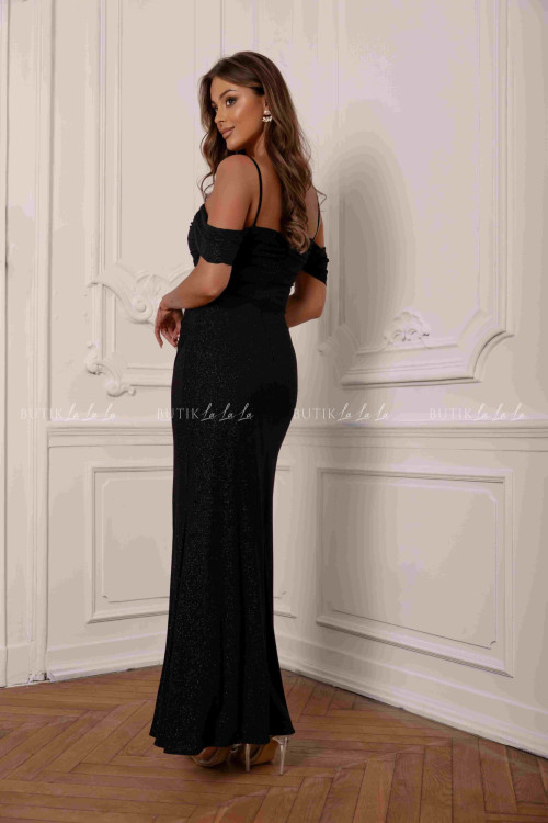 Sukienka maxi brokatowa czarna Grace 2