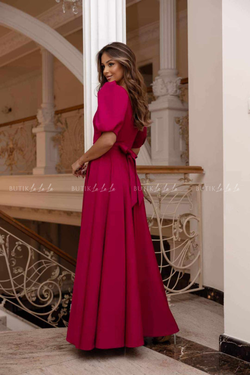 Sukienka maxi amarantowa Grande 4