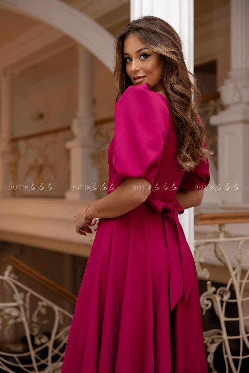 Sukienka maxi amarantowa Grande 5
