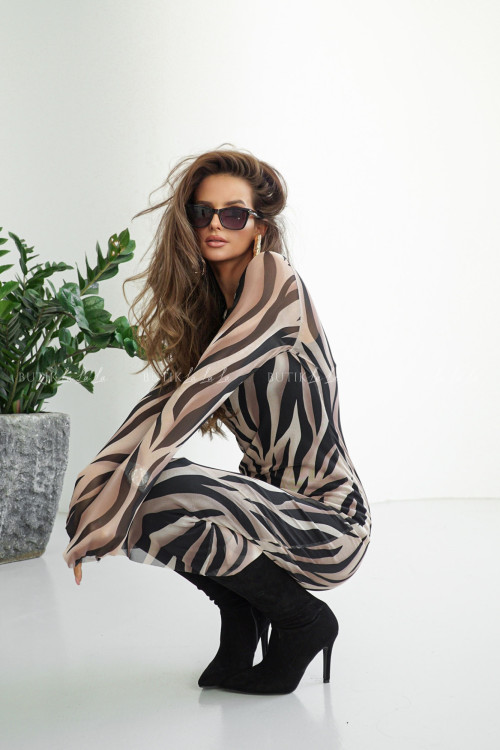 Sukienka z siateczki w ciekawy print Falko 1