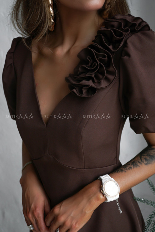 Sukienka mini brązowa Angelika 4