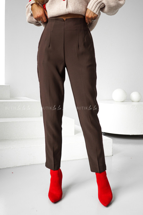 Spodnie materiałowe brązowe Comes 1