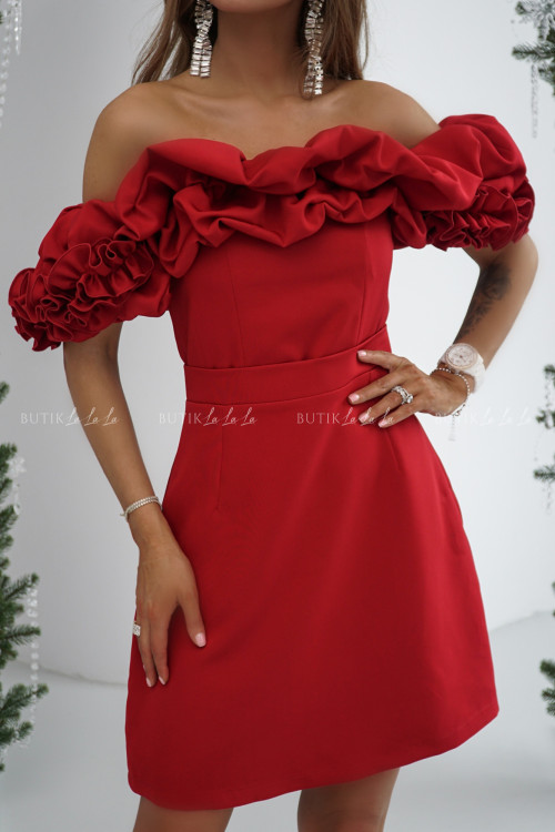 Sukienka mini bordowa Florencja